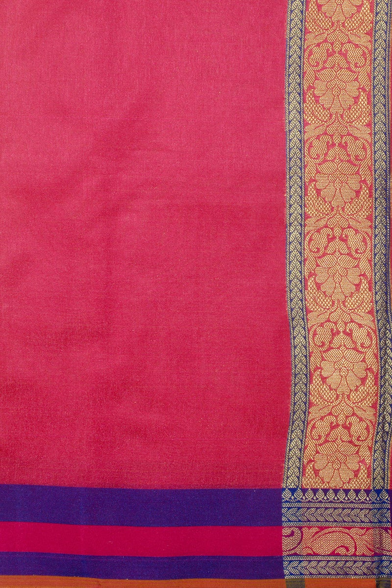 Chandrakala Women's Orange Cotton Silk Blend Banarasi Saree,Free Size(1080ORA) - Image 5